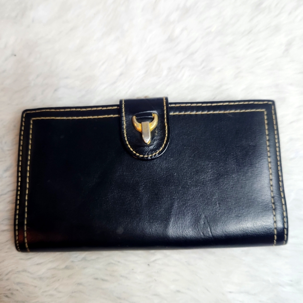 Vintage Roger Gimbel Black Leather Wallet